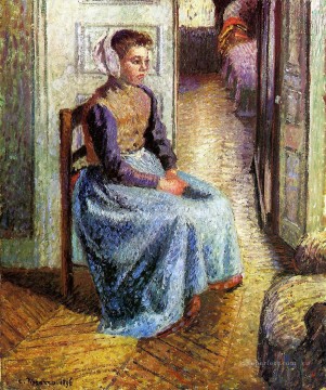 Camille Pissarro Painting - young flemish maid Camille Pissarro